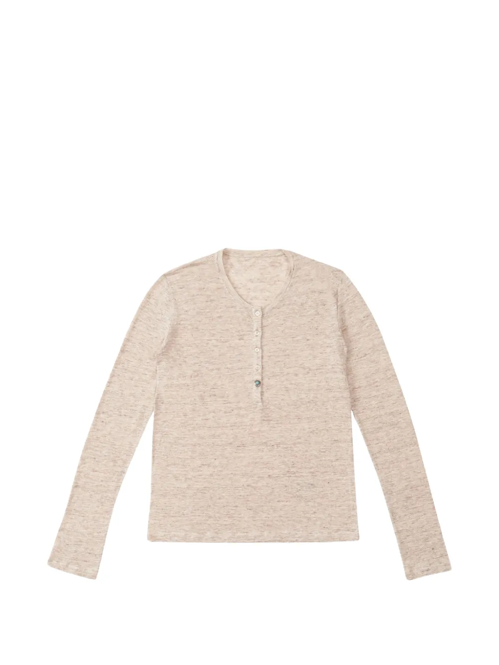 Fortela Coralie button long-sleeve T-shirt - Toni neutri