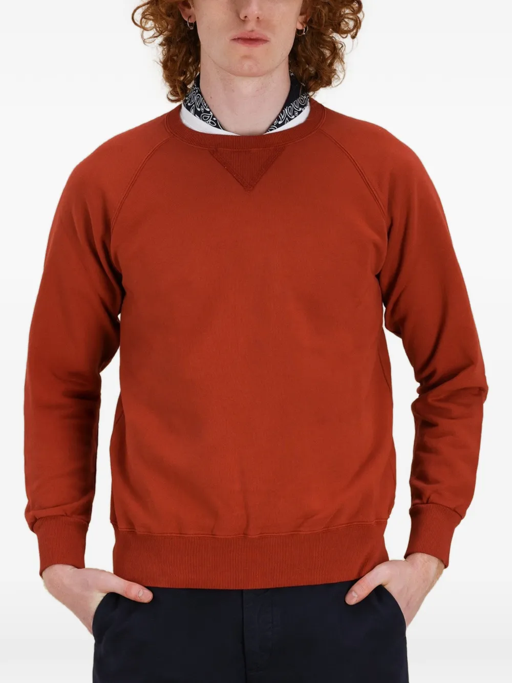 Fortela Harvard sweater met raglan mouwen en ronde hals Rood