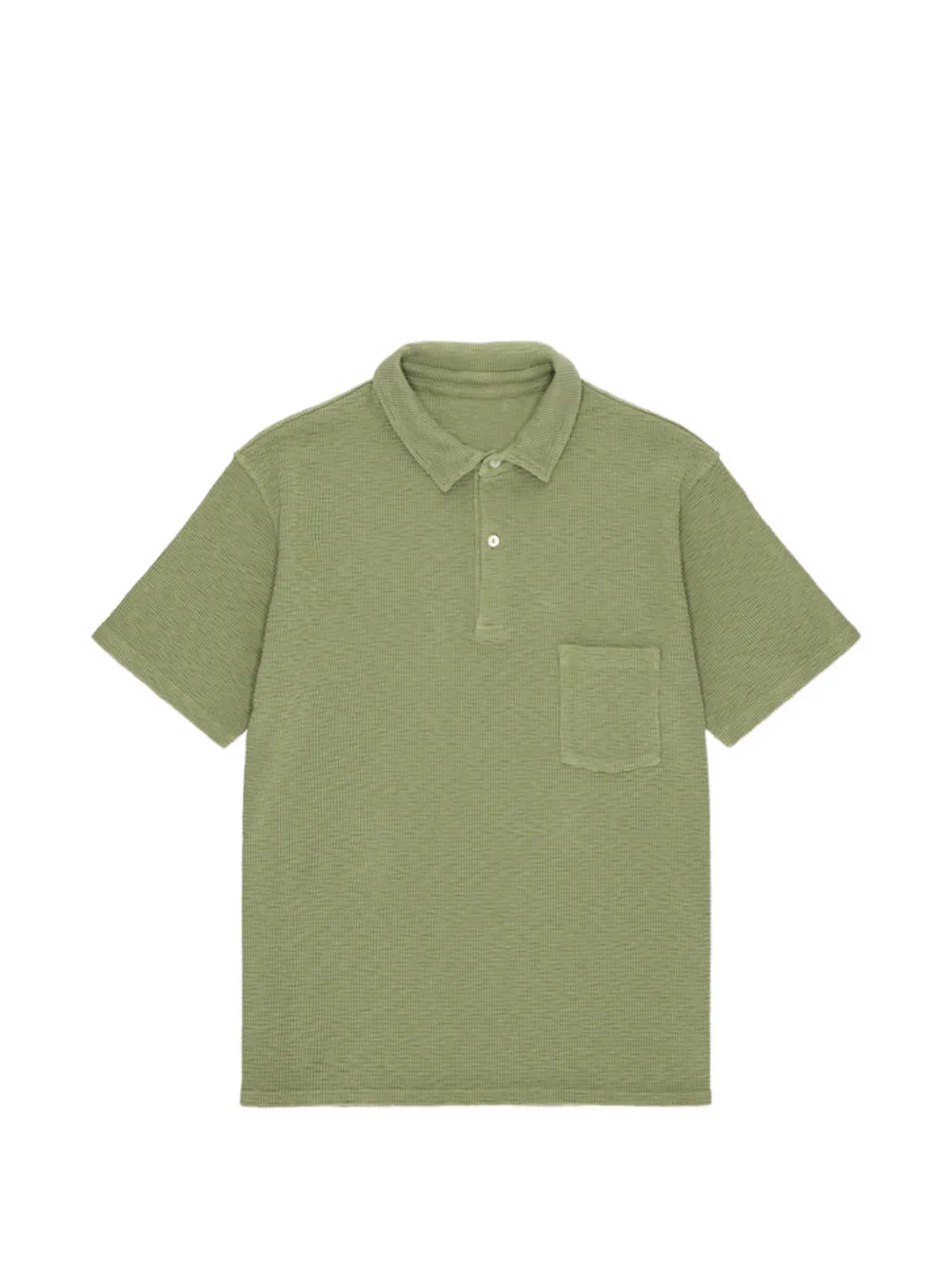 Fortela Missourim waffle pocketed polo shirt - Verde