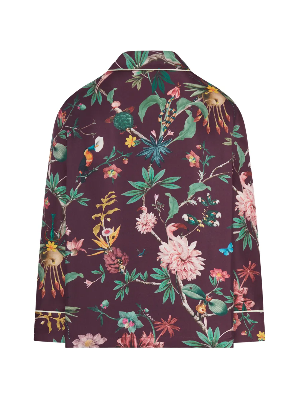  La Doublej Floral-pattern Shirt - Purple 