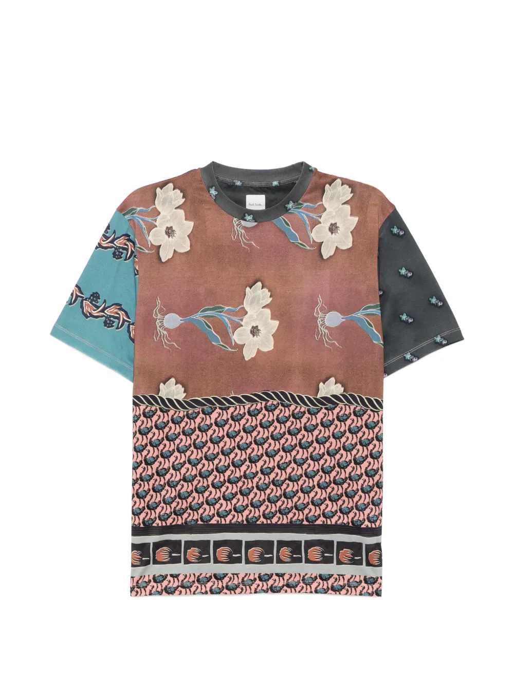Paul Smith T-shirt a fiori - Marrone