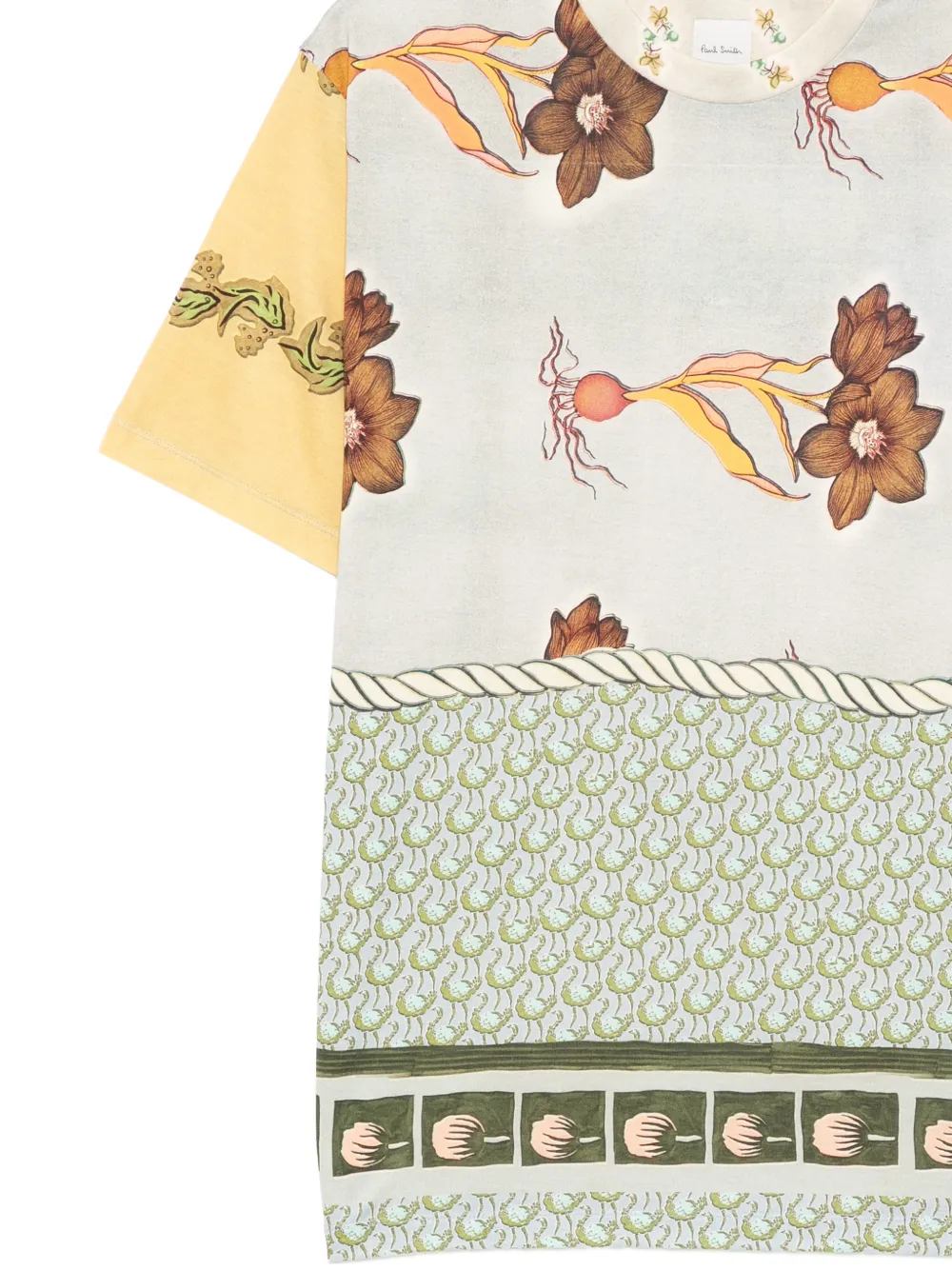 Paul Smith T-shirt met bloemenprint Beige