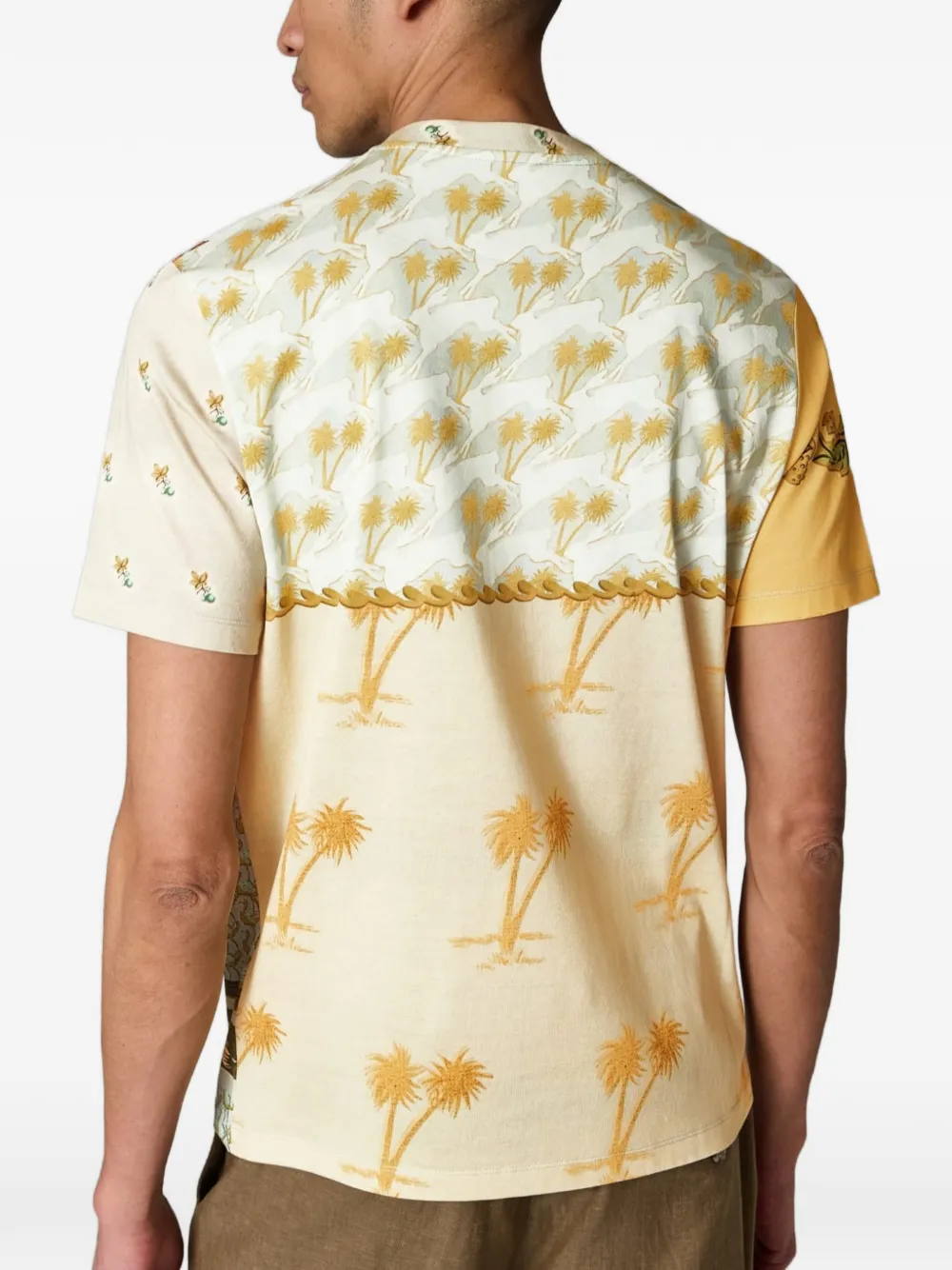 Paul Smith T-shirt met bloemenprint Beige