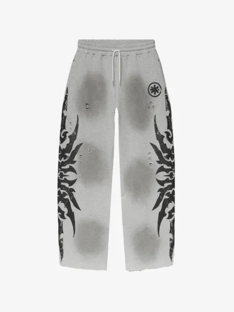 LOSTSHDWS Jogginghose mit Acid-Wash-Effekt
