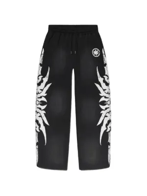 Denim Tears Cotton Wreath-print Track Pants | Black | FARFETCH