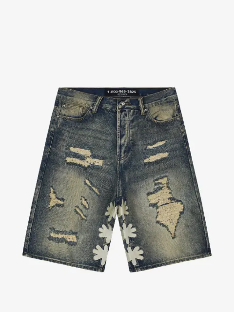 LOSTSHDWS distressed-details shorts