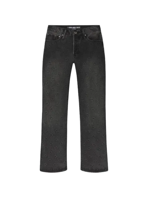 LOSTSHDWS embossed denim pants