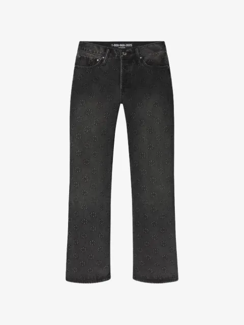 LOSTSHDWS embossed denim pants
