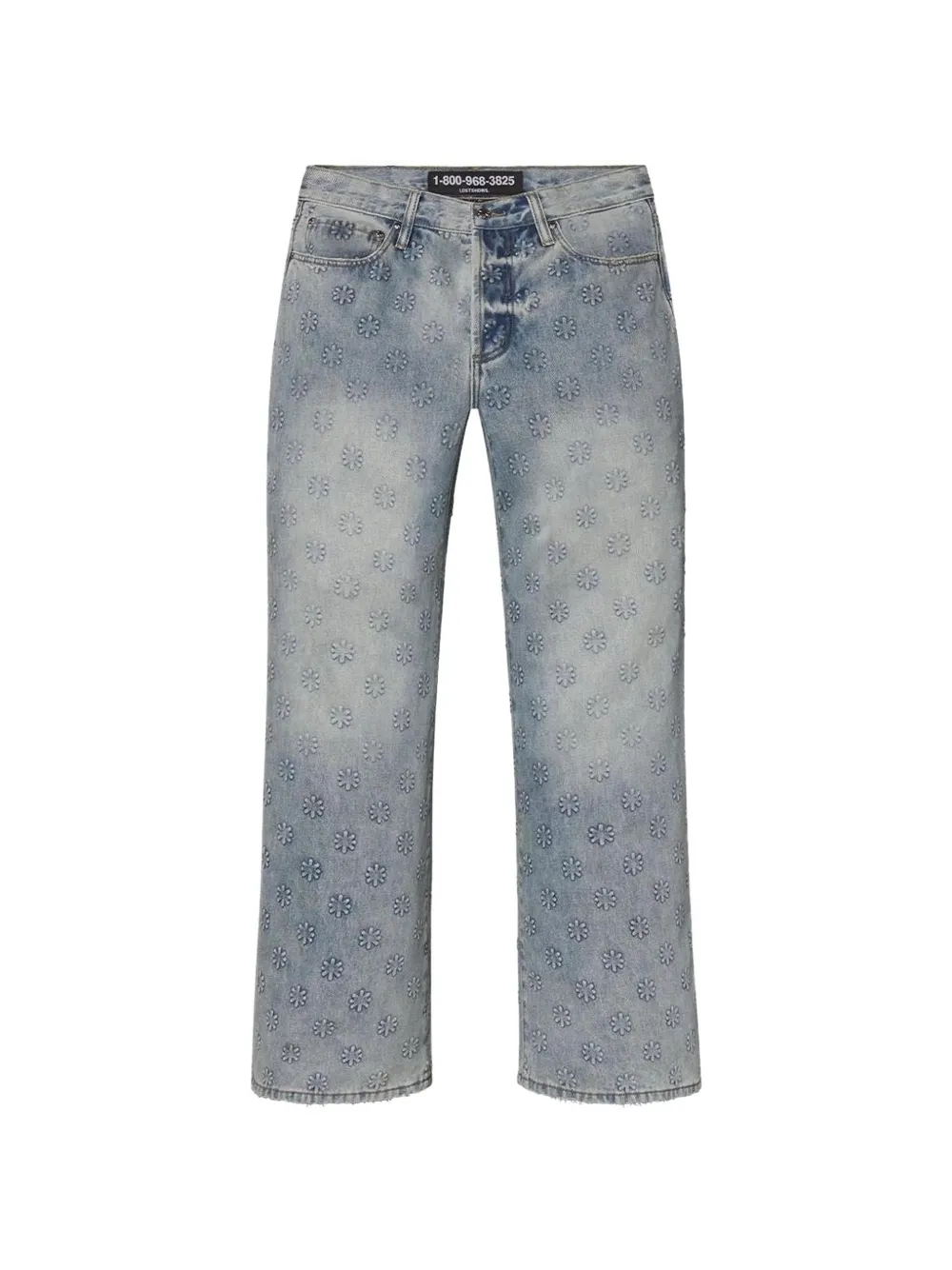LOSTSHDWS Jeans con logo goffrato - Blu