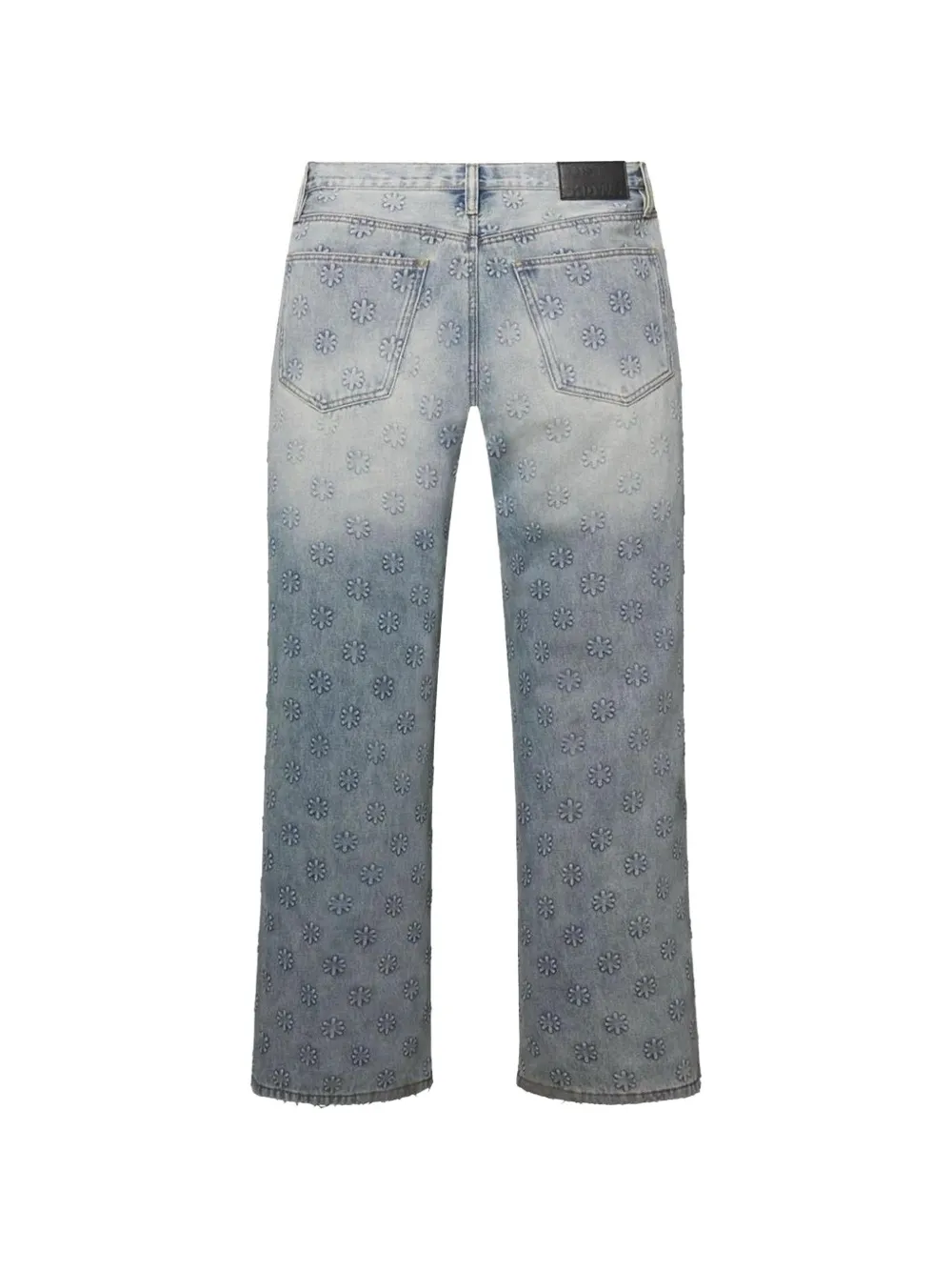 LOSTSHDWS logo压纹牛仔裤 | 微喇牛仔裤