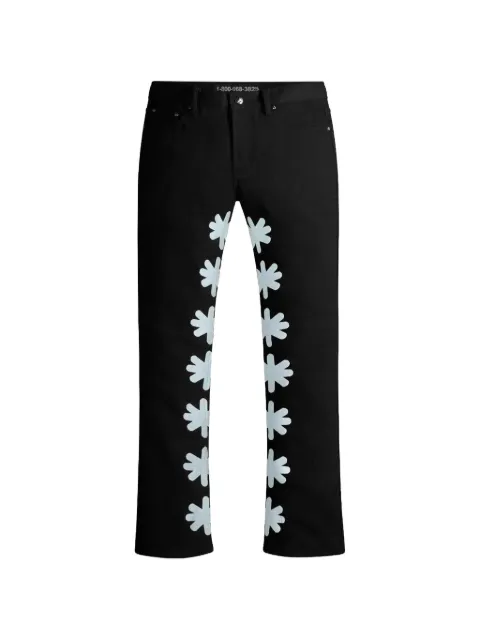 LOSTSHDWS x DRKSHDWS flower-embellishment jeans