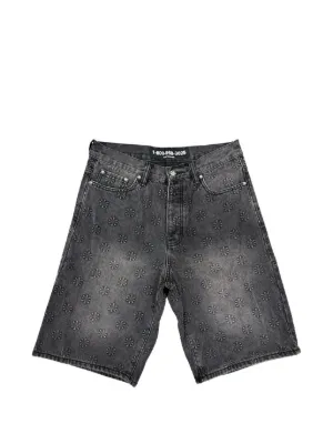 GUAPI ラインストーン ゴシック デニムショーツ | ブラック | FARFETCH JP
