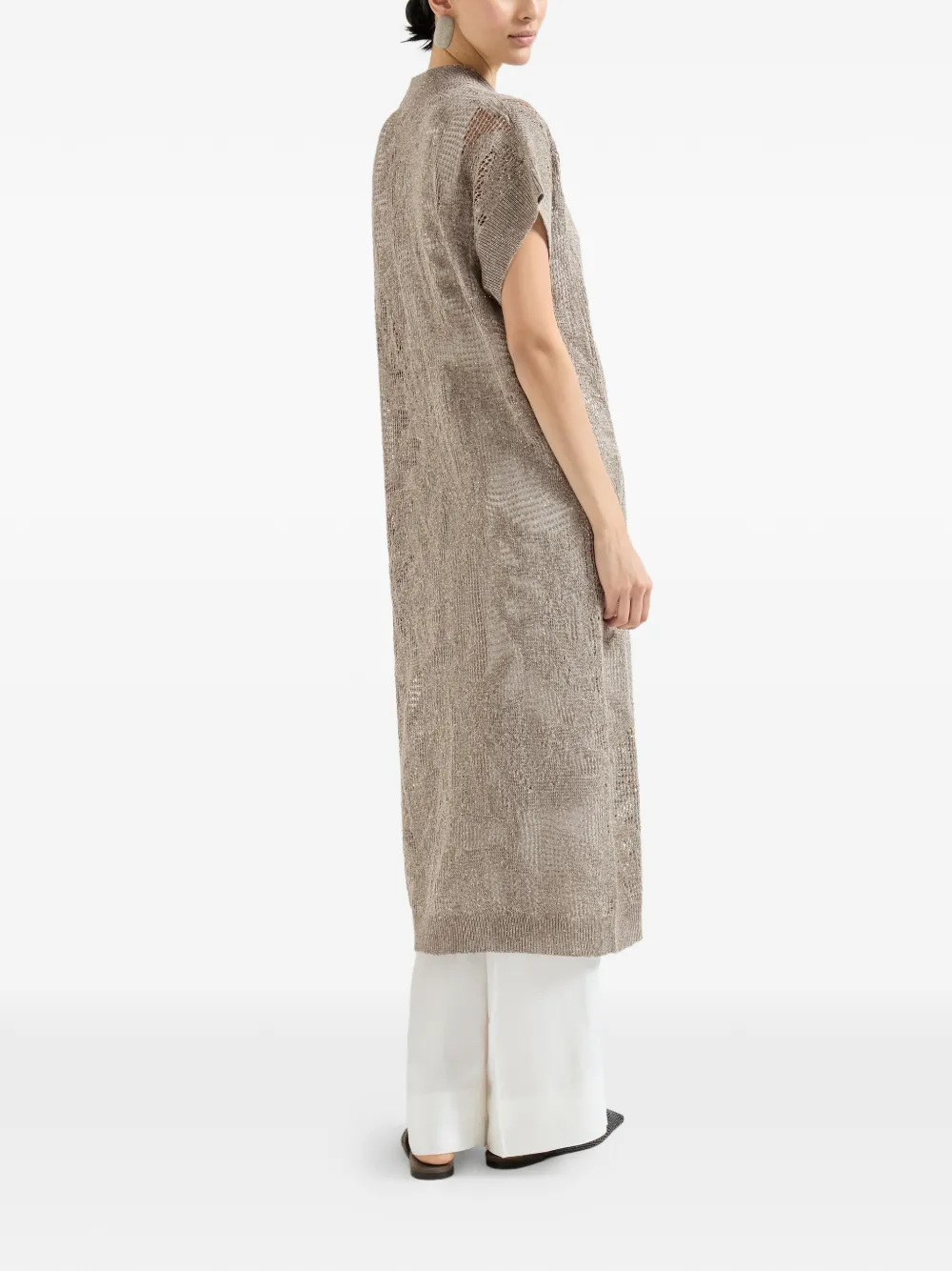 Brunello Cucinelli Dazzling Water Lillies vest Beige