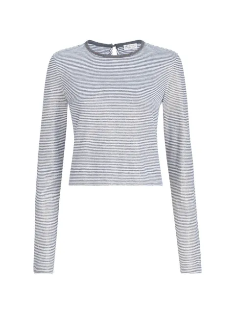 Brunello Cucinelli haut lamé à rayures