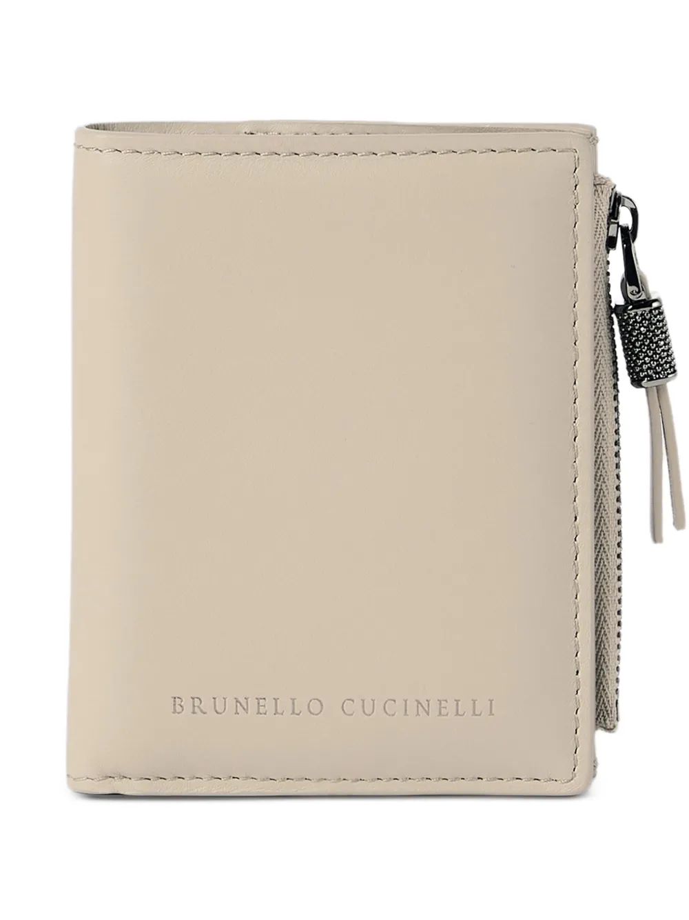 Brunello Cucinelli Portafoglio bi-fold con logo - Toni neutri