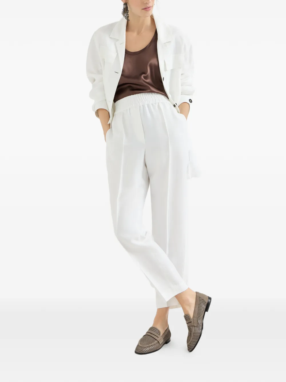 Brunello Cucinelli Leren loafers Beige