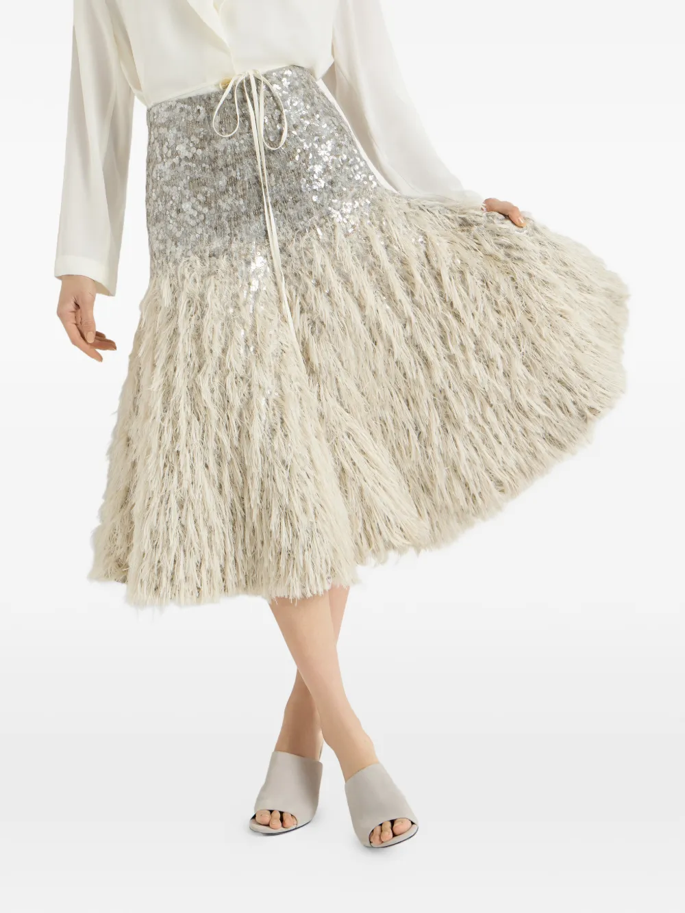 Sequin Midi Skirt