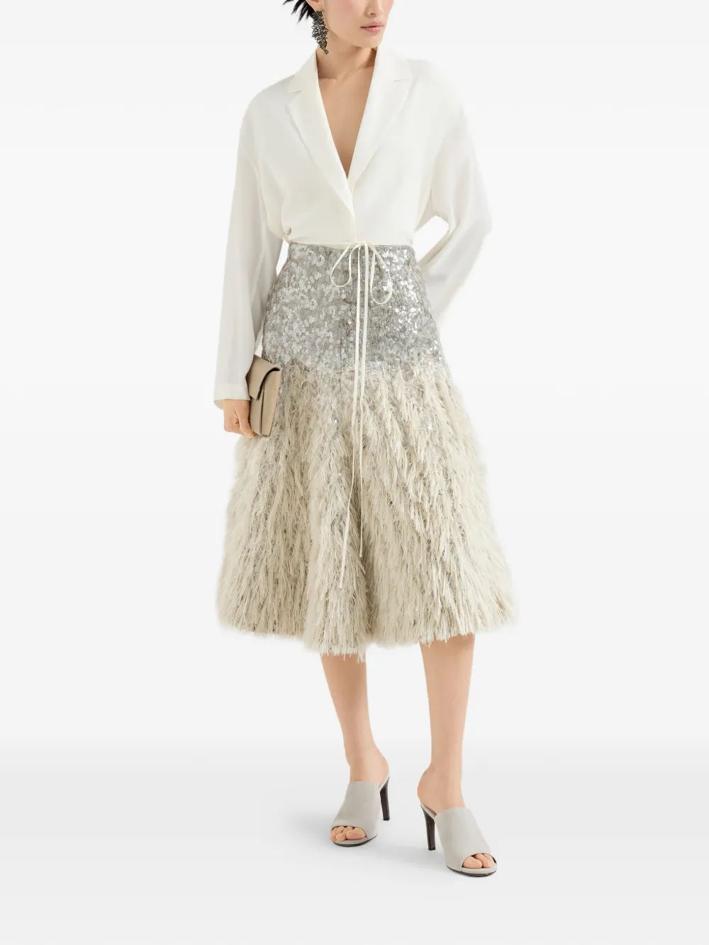 Sequin Midi Skirt