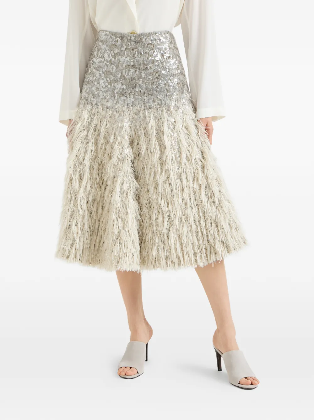 Sequin Midi Skirt