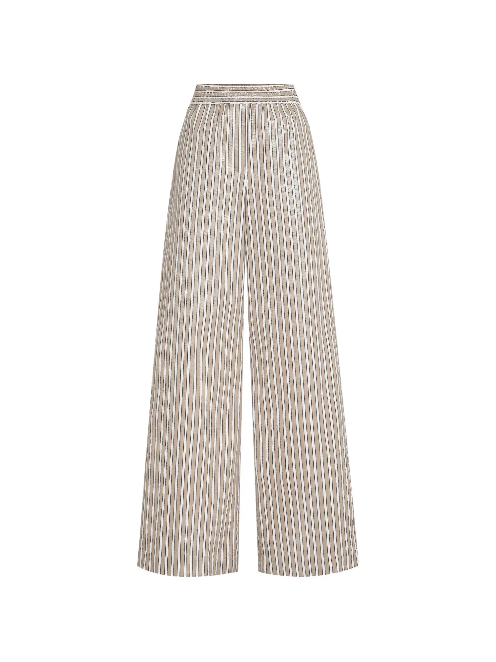Brunello Cucinelli dazzling stripes pyjama-style trousers in cotton poplin - Neutrals