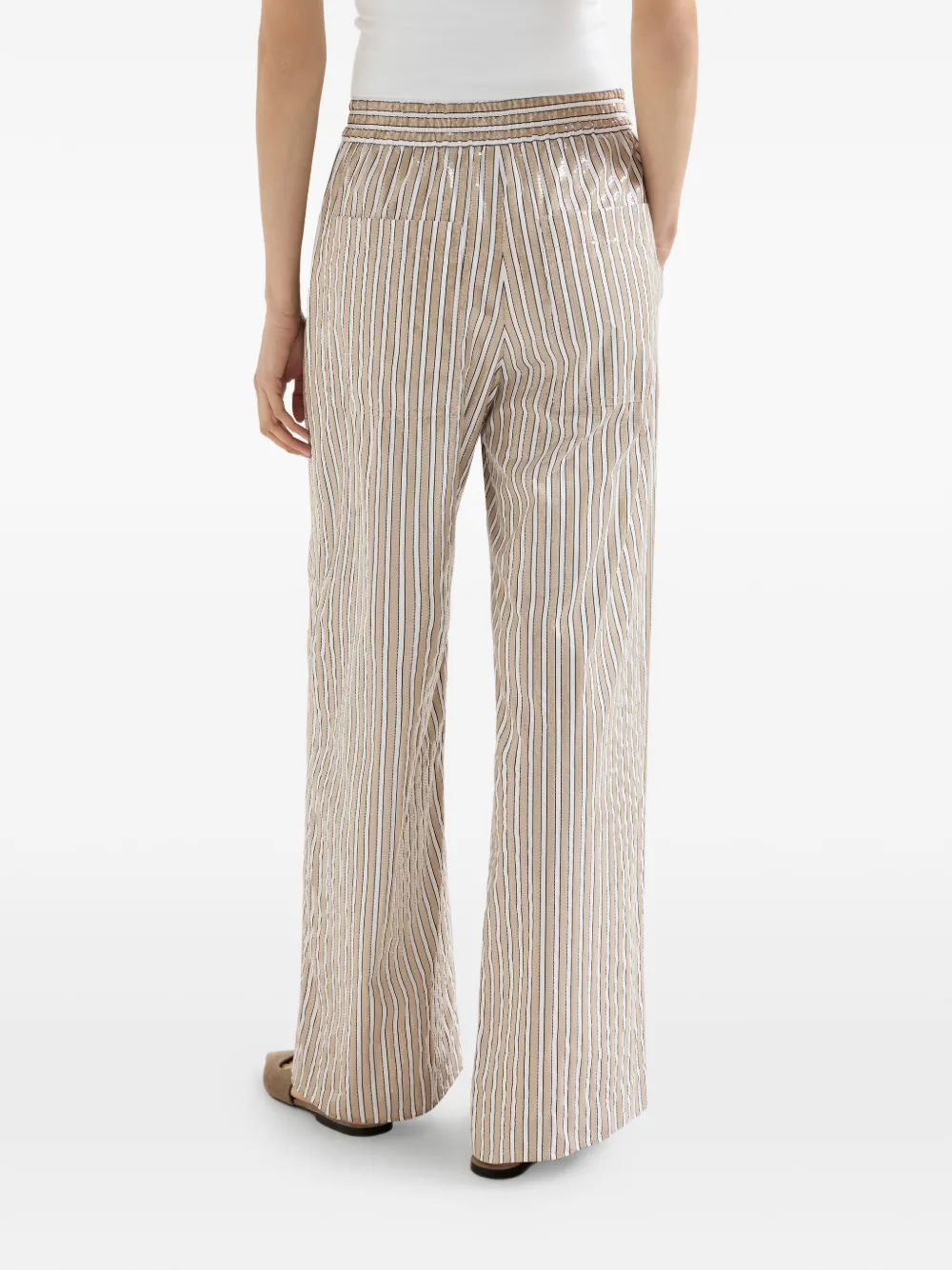 Brunello Cucinelli Katoenen popeline broek Beige