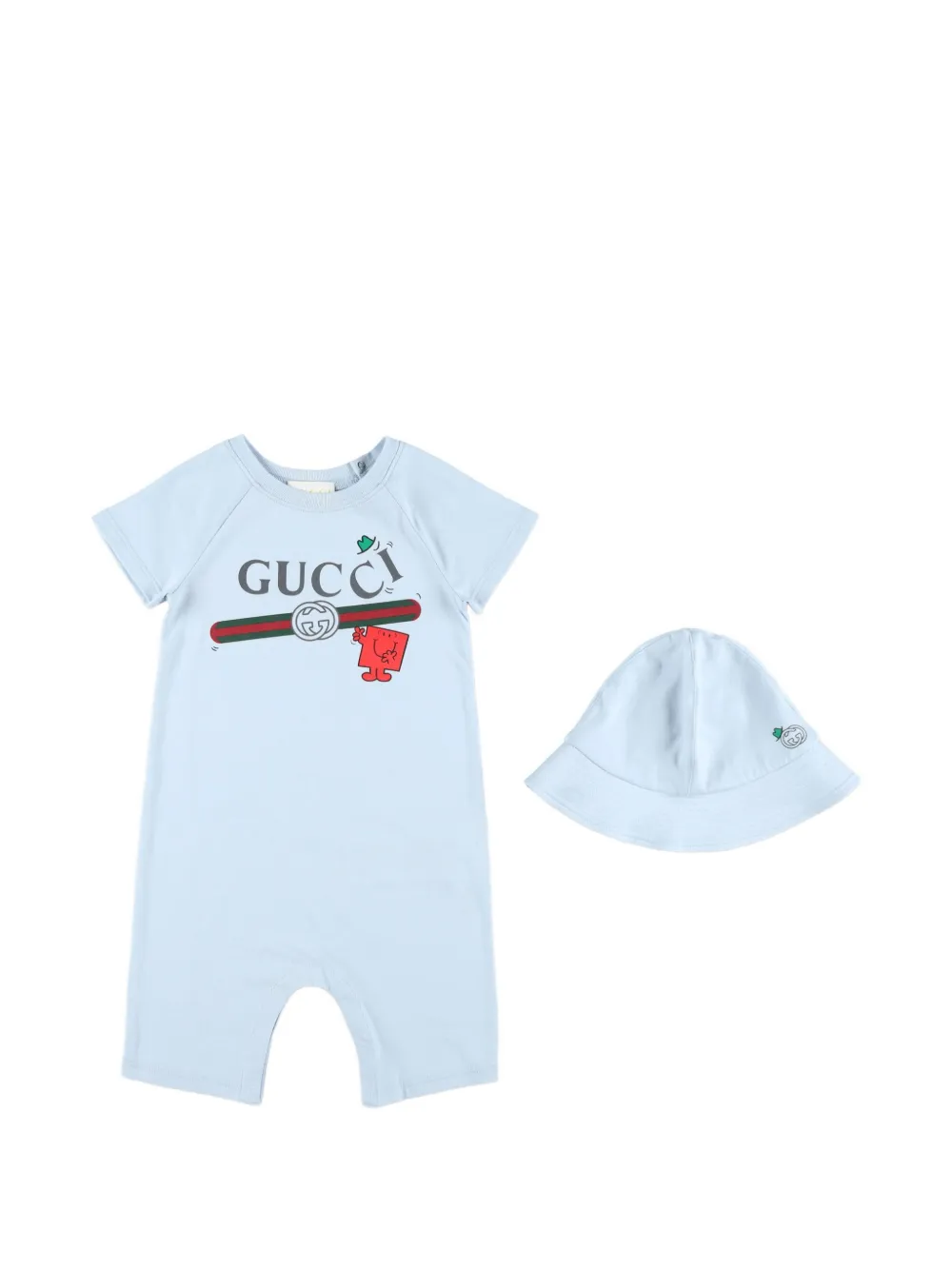 Gucci Kids Strampler-Set mit Logo-Detail - Blau