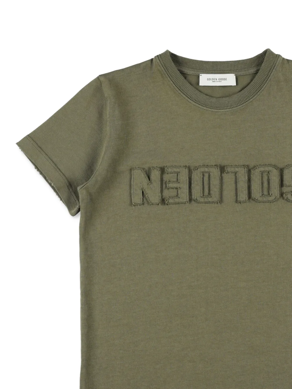 Golden Goose Kids T-shirt met tekst Groen