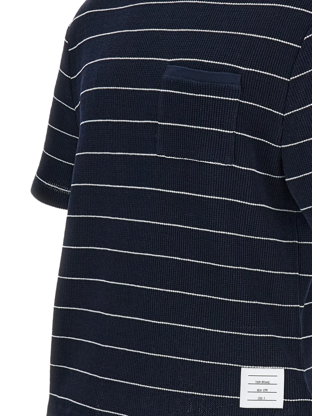  Thom Browne Striped-pattern Pocket T-shirt - Blue 