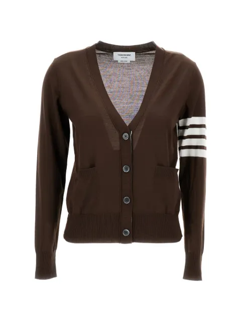Thom Browne — stripe-detail V-neck cardigan