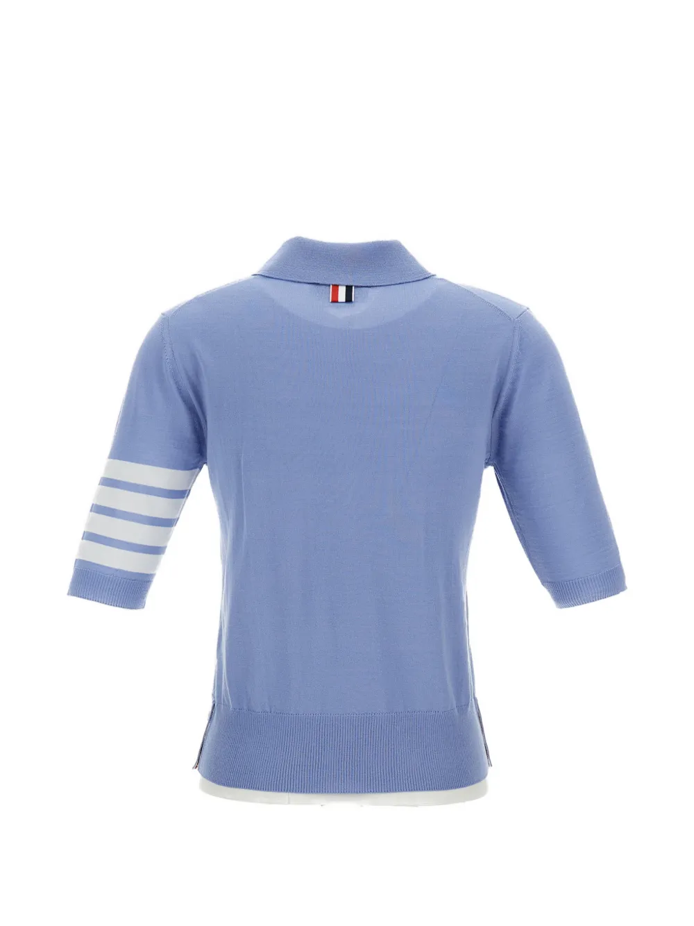  Thom Browne Polo Con Detalles De Rayas - Azul 