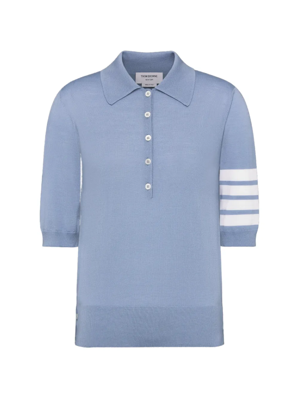 Thom Browne Poloshirt met gestreept detail Blauw