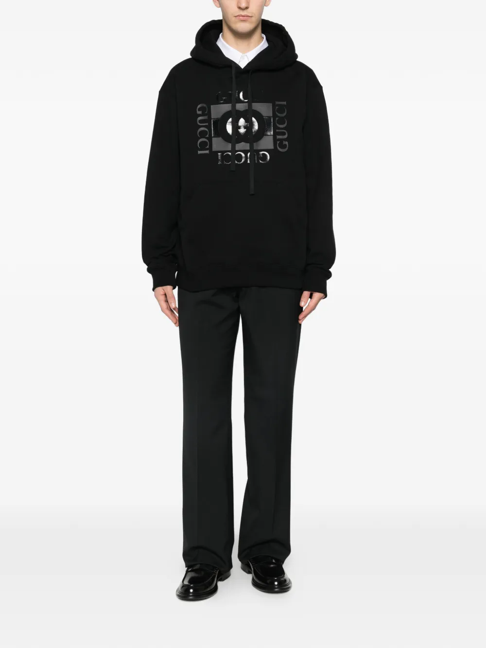 Gucci Logo Hoodie | Black | FARFETCH