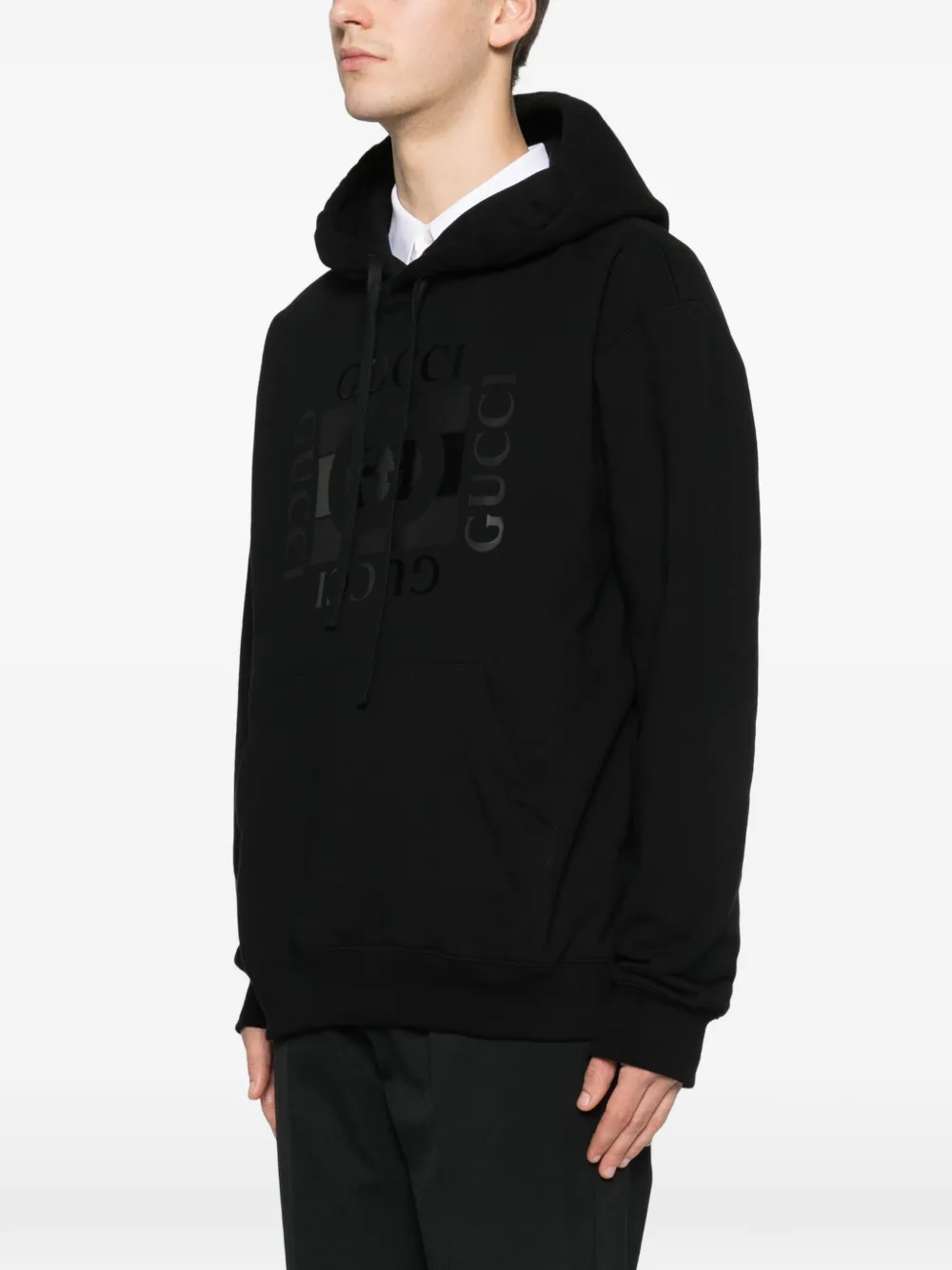 Gucci logo hoodie Zwart