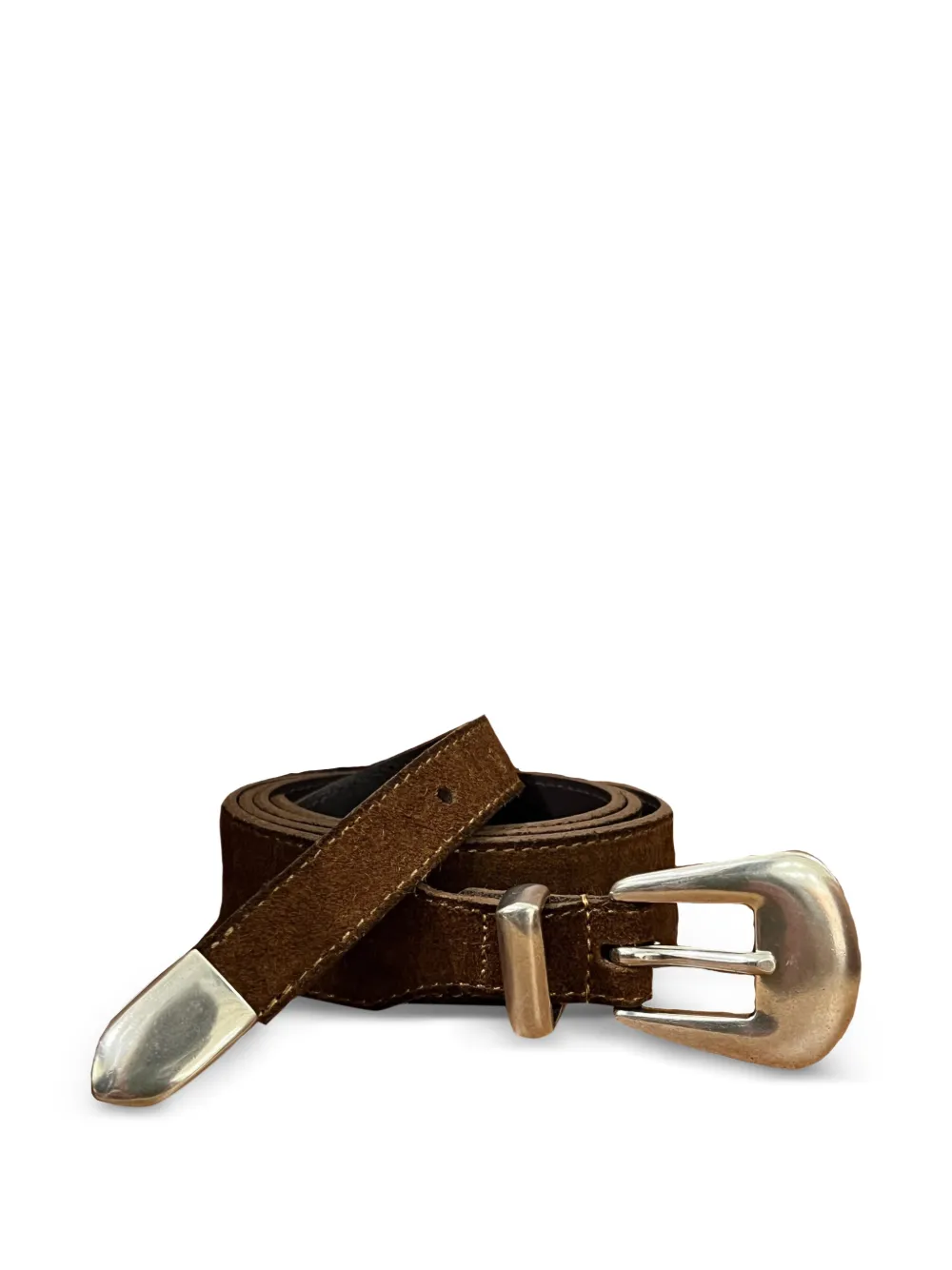Fortela Phoenix suede buckle belt - Marrone