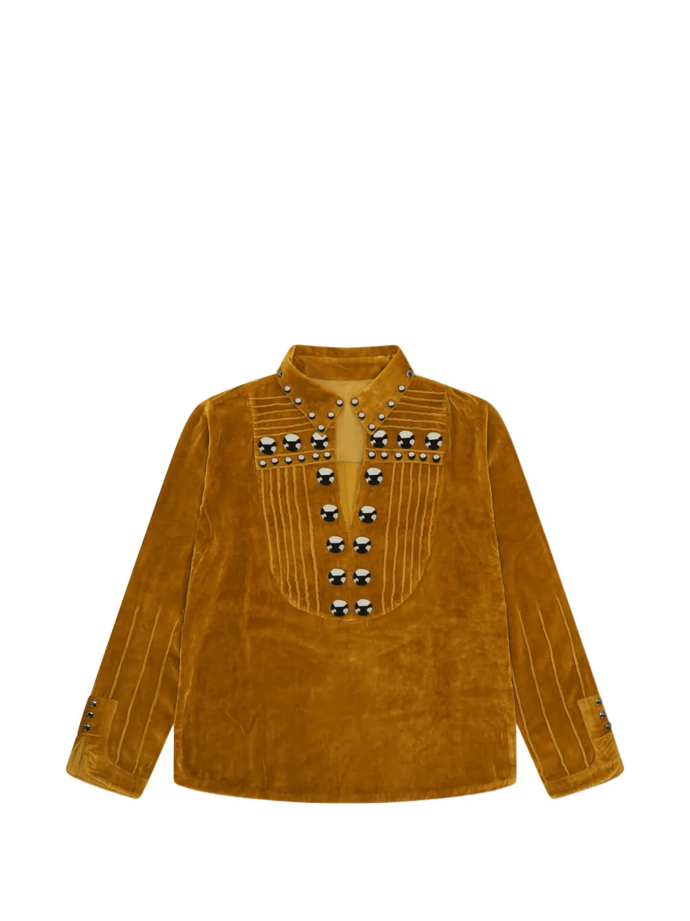 Fortela Brenda studded velvet shirt - Marrone
