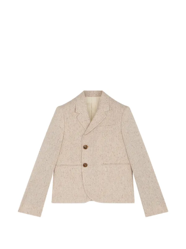 Fortela Welt-pocket Single-breasted Blazer in Neutrals