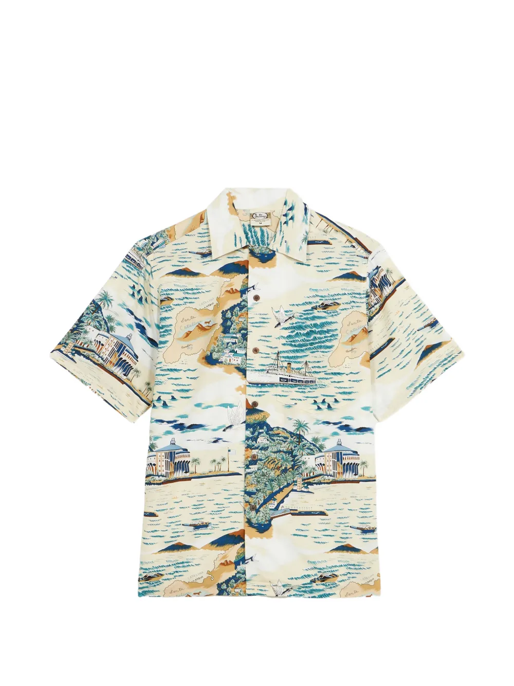 Fortela Santacatalina tropical-print shirt - Toni neutri