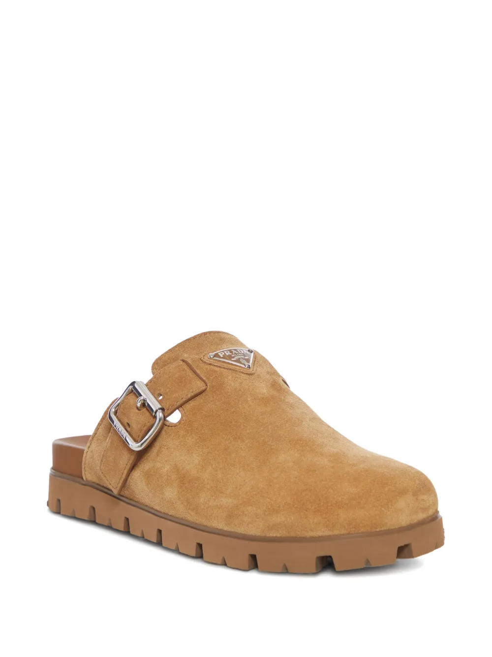 Prada logo-plaque mules Bruin