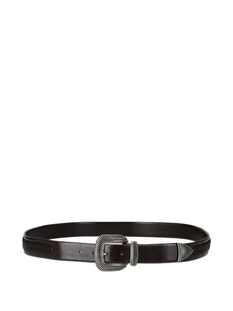 Fortela Clayton carved-buckle belt