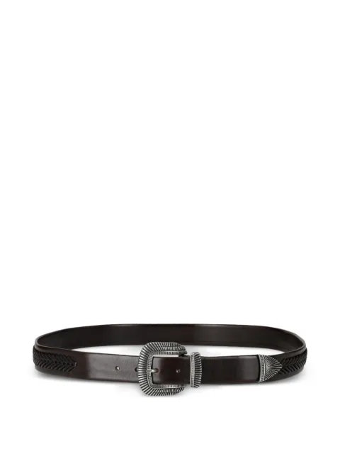 Fortela Clayton carved-buckle belt