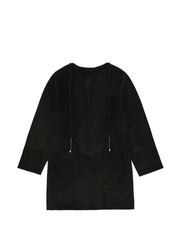 Fortela Patch-pocket Mini Dress in Black