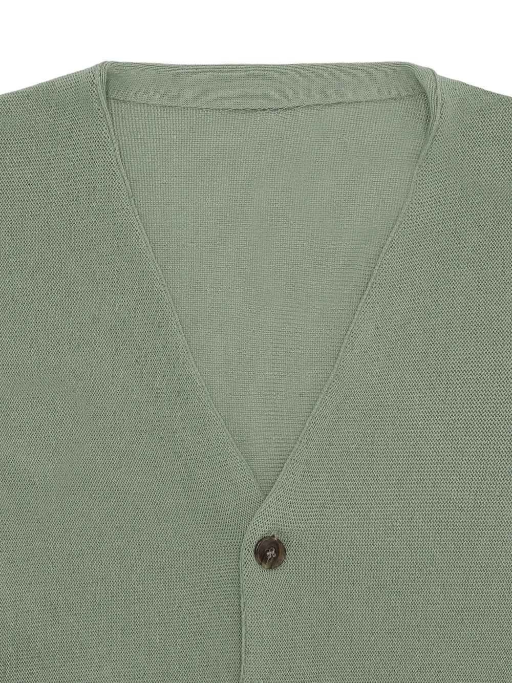 Fortela Buttoned Ribbed Cardigan in Green, view 3