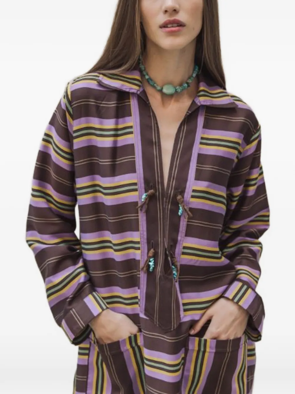 Fortela Adish maxi dress - Marrone