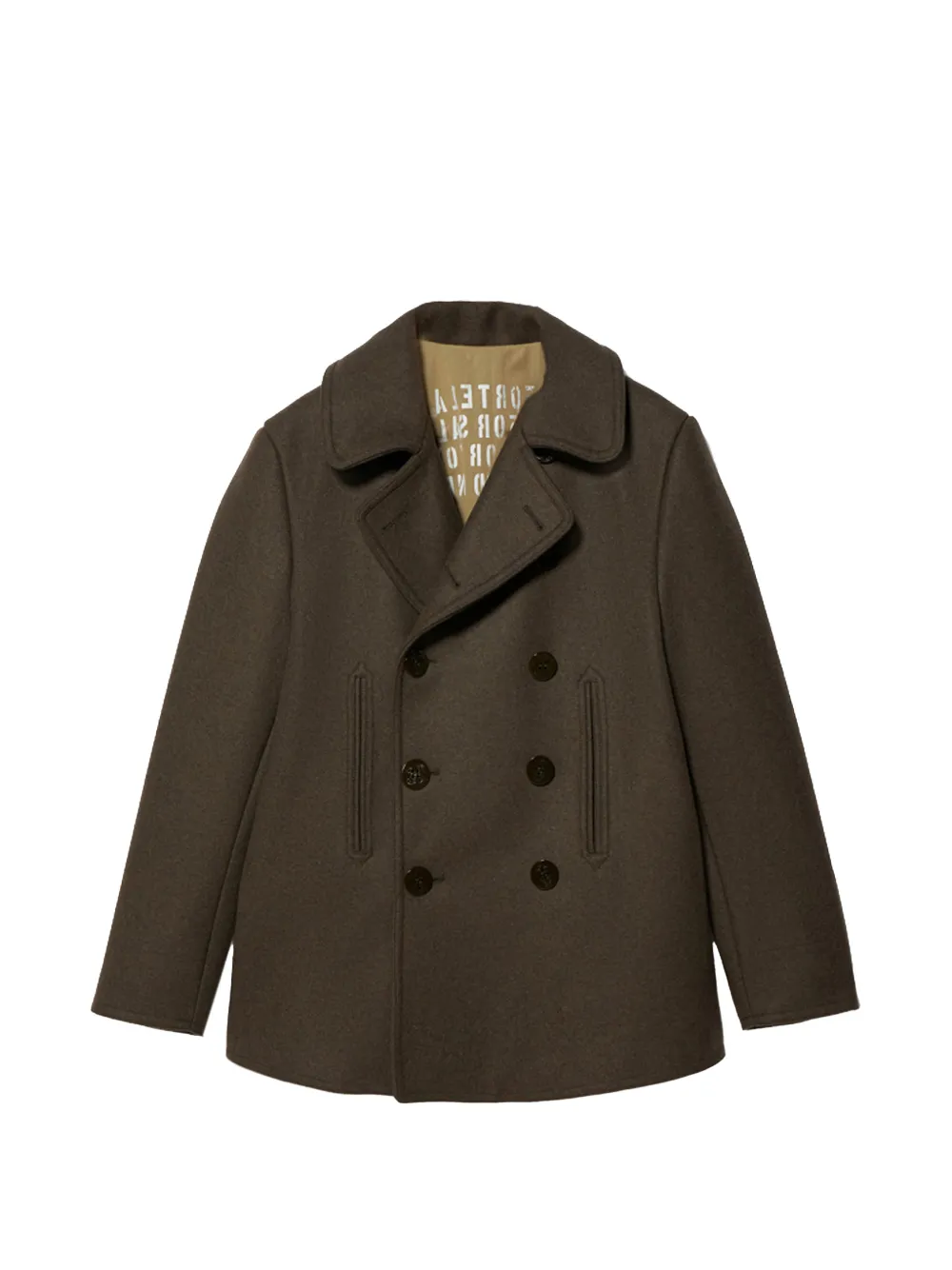 Fortela Cappotto doppiopetto in lana - Verde