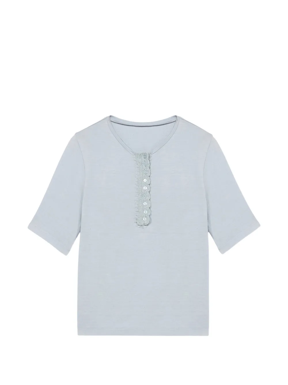 Fortela buttoned T-shirt - Blu