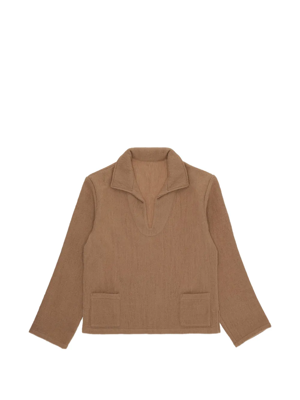Fortela patch-pocket V-neck sweater - Marrone