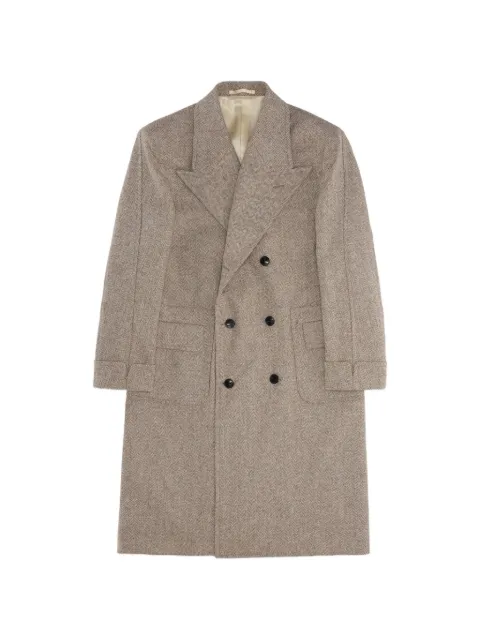 Fortela Bogart double-breasted herringbone coat