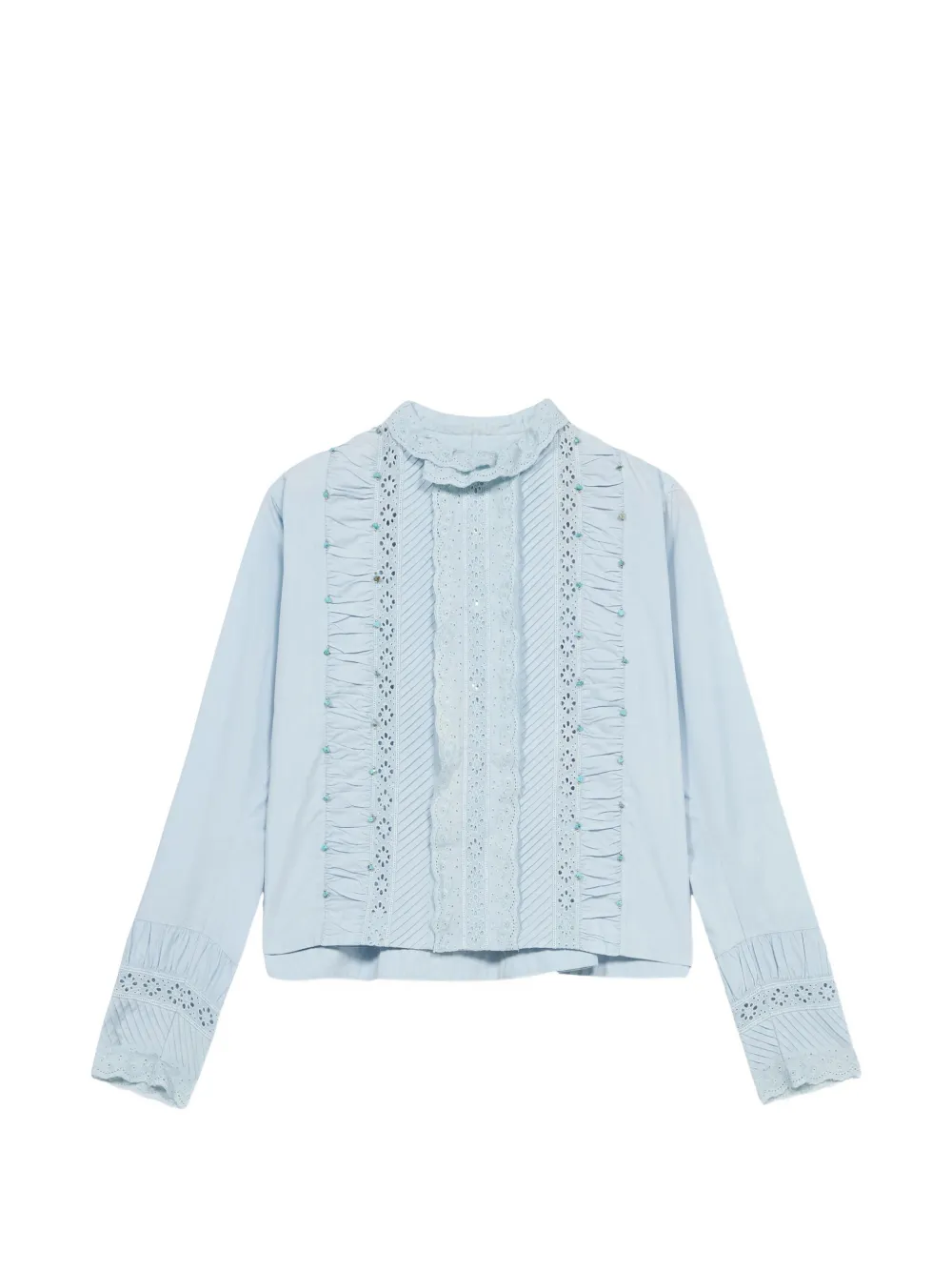 Fortela Christy lace-detail blouse - Blu