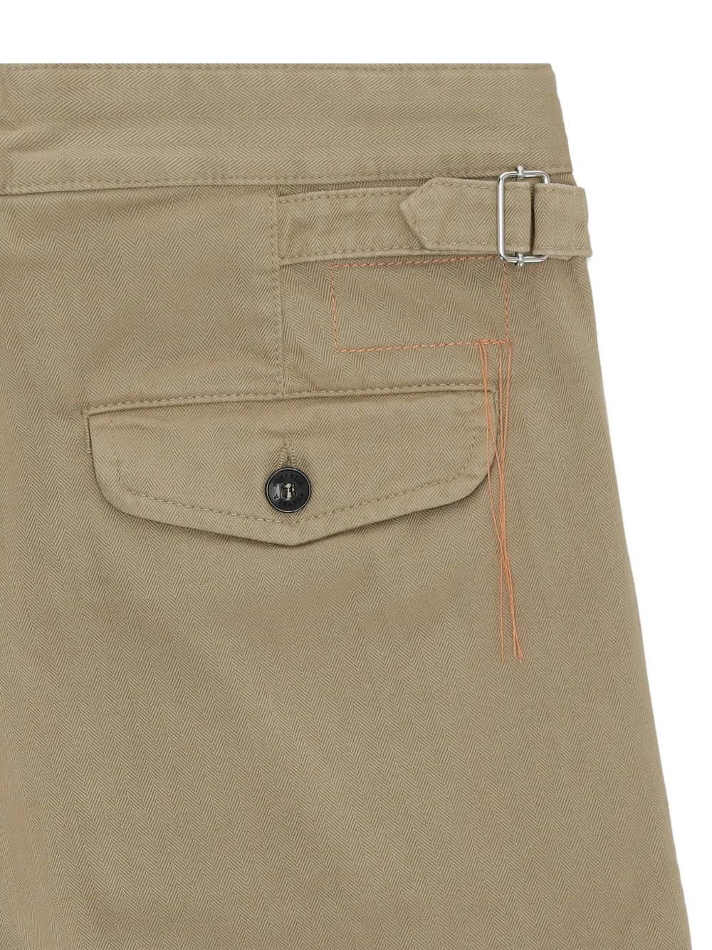 Fortela Oklahoma broek met visgraatpatroon Beige