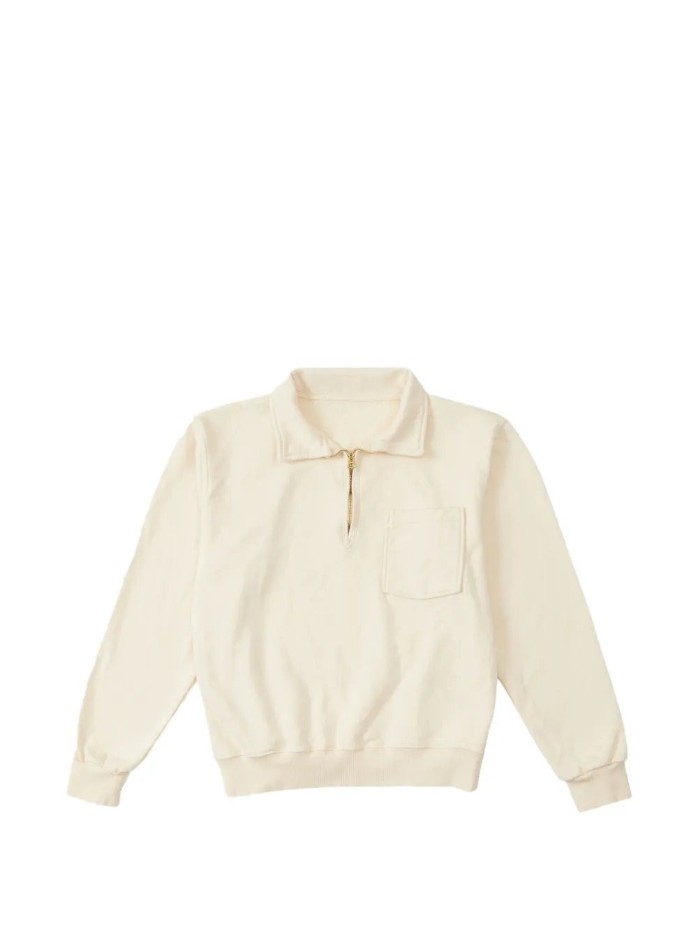 Fortela Yalep zip-collar pocket sweatshirt - Toni neutri
